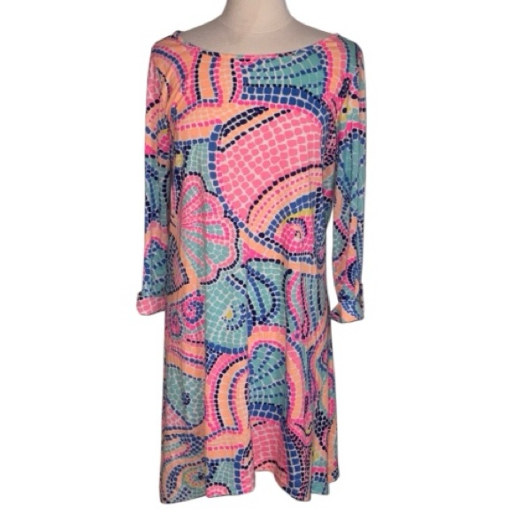 Lilly Pulitzer Dress Size Large Edna Wave Tile